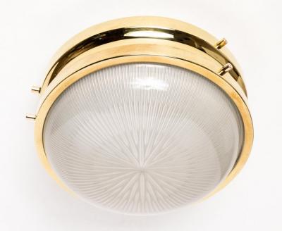 Sergio Mazza 1960s Sergio Mazza Brass Sigma Wall or Ceiling Lights for Artemide