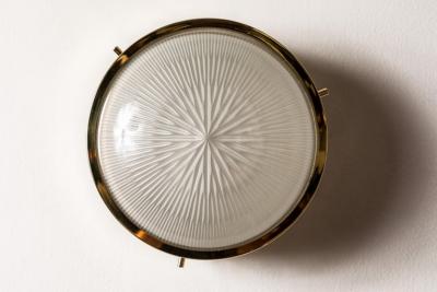 Sergio Mazza 1960s Sergio Mazza Brass Sigma Wall or Ceiling Lights for Artemide