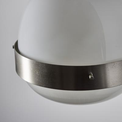 Sergio Mazza 1960s Sergio Mazza Nickeled Brass Delta Pendant for Artemide