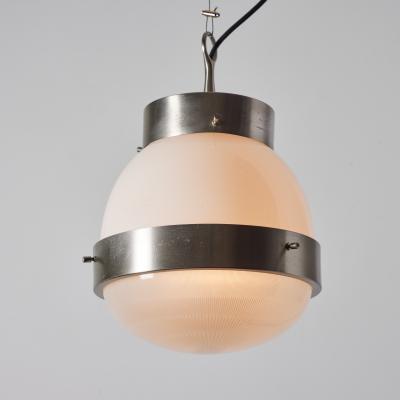 Sergio Mazza 1960s Sergio Mazza Nickeled Brass Delta Pendant for Artemide