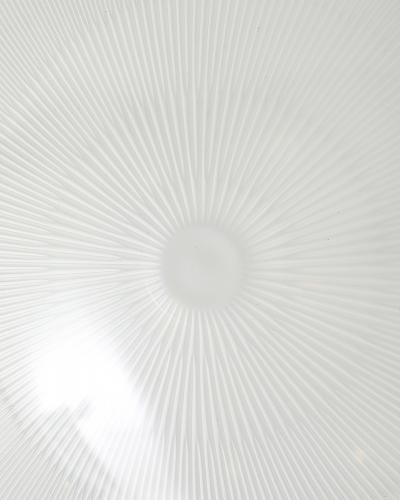 Sergio Mazza Opaline Glass Sigma Flush Mounts by Sergio Mazza for Artemide Italy c 1960