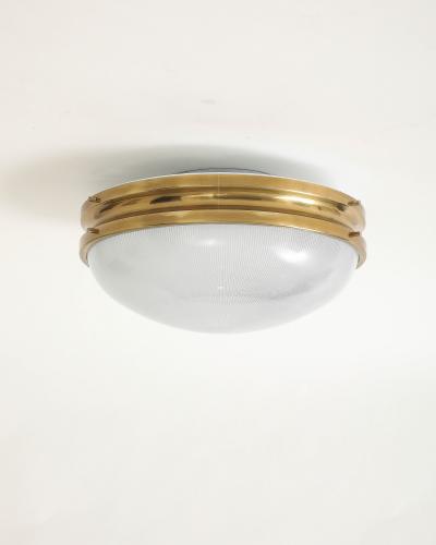 Sergio Mazza Opaline Glass Sigma Flush Mounts by Sergio Mazza for Artemide Italy c 1960