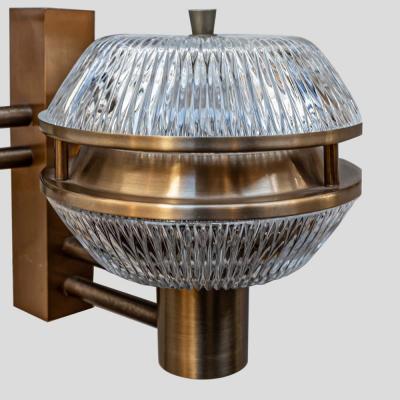 Sergio Mazza Pair Of Flying Saucers Wall Lights Attributed To Sergio Mazza