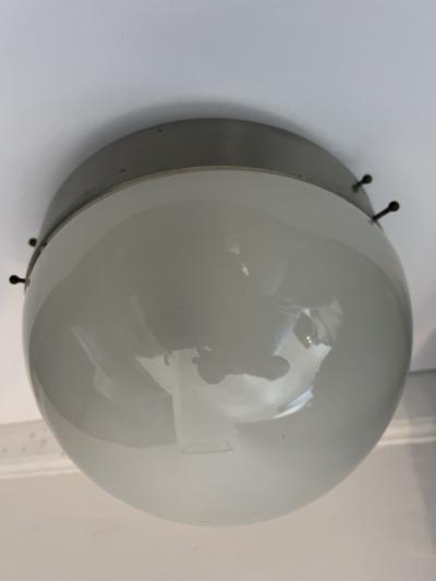 Sergio Mazza Sergio Mazda Artemide Clio Flush Ceiling Lamp Italian Mid Century