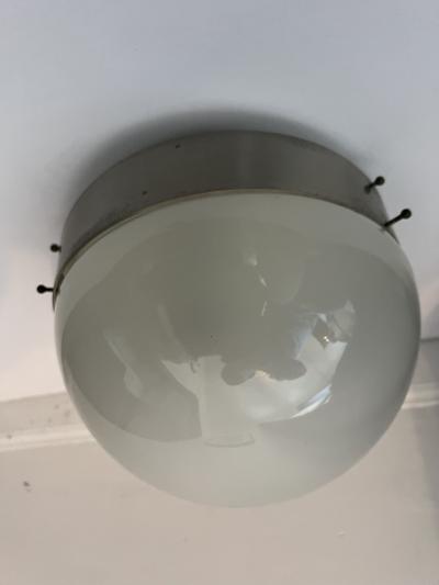 Sergio Mazza Sergio Mazda Artemide Clio Flush Ceiling Lamp Italian Mid Century