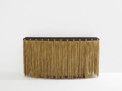 Sergio Ponzio IV metal and ropes console table 1970s