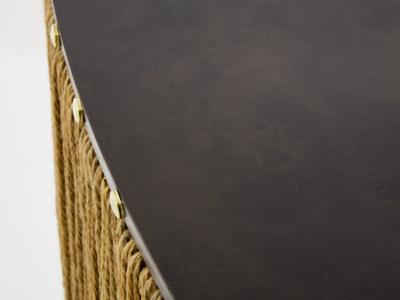 Sergio Ponzio IV metal and ropes console table 1970s