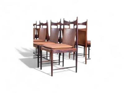 Sergio Rodrigues 16 Brazilian Modern Cantu Alta Dining Chairs by Sergio Rodrigues 1960s