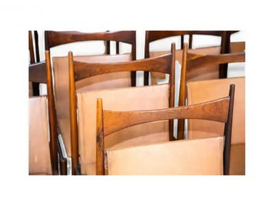 Sergio Rodrigues 16 Brazilian Modern Cantu Alta Dining Chairs by Sergio Rodrigues 1960s