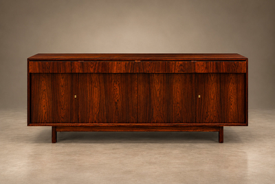 Sergio Rodrigues 1960s Mid Century Modern Credenza by Sergio Rodrigues in Brazilian Rosewood