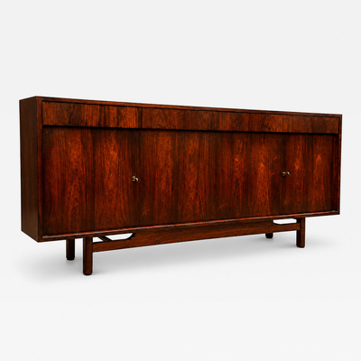 Sergio Rodrigues 1960s Mid Century Modern Credenza by Sergio Rodrigues in Brazilian Rosewood