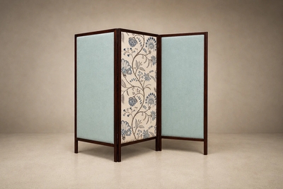 Sergio Rodrigues 3 Panel Screen in Brazilian Rosewood Upholstered Fabrics by Sergio Rodrigues