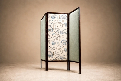 Sergio Rodrigues 3 Panel Screen in Brazilian Rosewood Upholstered Fabrics by Sergio Rodrigues