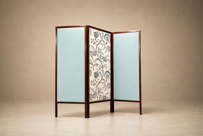 Sergio Rodrigues 3 Panel Screen in Brazilian Rosewood Upholstered Fabrics by Sergio Rodrigues