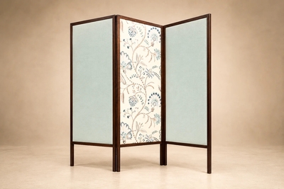 Sergio Rodrigues 3 Panel Screen in Brazilian Rosewood Upholstered Fabrics by Sergio Rodrigues