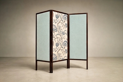 Sergio Rodrigues 3 Panel Screen in Brazilian Rosewood Upholstered Fabrics by Sergio Rodrigues