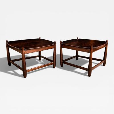 Sergio Rodrigues Arimelo Side Tables in Brazilian Rosewood Sergio Rodrigues 1958 Lot 596A