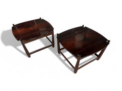 Sergio Rodrigues Arimelo Side Tables in Rosewood Sergio Rodrigues 1958 Lot 596A