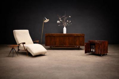 Sergio Rodrigues Bar Cart in Brazilian Rosewood Jacarand by Sergio Rodrigues Brazil Lot 76