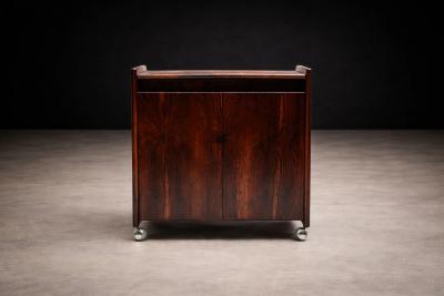 Sergio Rodrigues Bar Cart in Brazilian Rosewood Jacarand by Sergio Rodrigues Brazil Lot 76