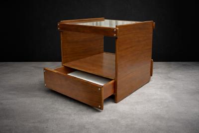 Sergio Rodrigues Bar Cart in Hardwood with Shelf Sergio Rodrigues 1960s
