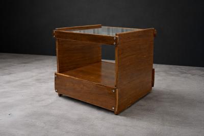 Sergio Rodrigues Bar Cart in Hardwood with Shelf Sergio Rodrigues 1960s