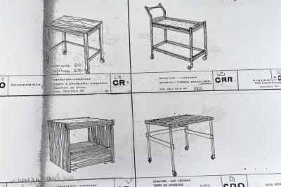 Sergio Rodrigues Bar Cart in Hardwood with Shelf Sergio Rodrigues 1960s