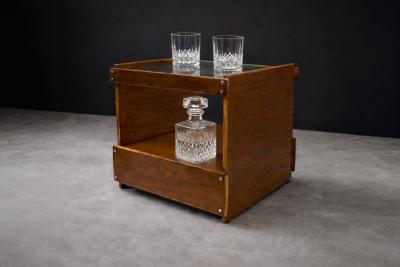 Sergio Rodrigues Bar Cart in Hardwood with Shelf Sergio Rodrigues 1960s