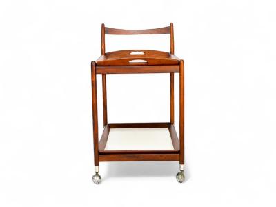 Sergio Rodrigues Bar Cart in Rosewood with Removable Trays Sergio Rodrigues 1960s Lot 298A