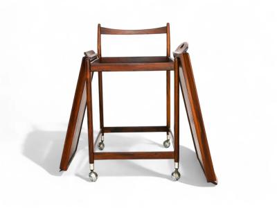 Sergio Rodrigues Bar Cart in Rosewood with Removable Trays Sergio Rodrigues 1960s Lot 298A