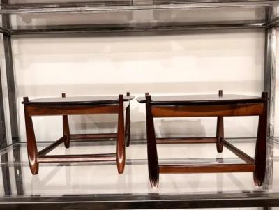 Sergio Rodrigues Brazilian Modern Arimelo Side Tables in Hardwood Sergio Rodrigues 1958