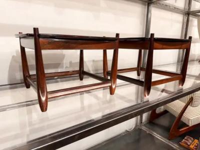 Sergio Rodrigues Brazilian Modern Arimelo Side Tables in Hardwood Sergio Rodrigues 1958