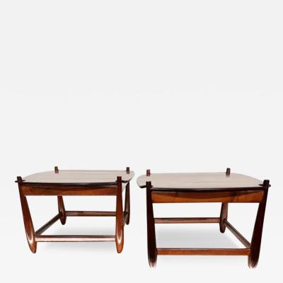 Sergio Rodrigues Brazilian Modern Arimelo Side Tables in Hardwood Sergio Rodrigues 1958