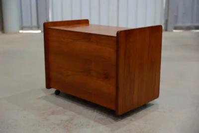 Sergio Rodrigues Brazilian Modern Bar Cart in Hardwood by Sergio Rodrigues 1962 Brazil