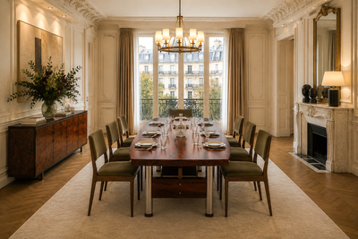 Sergio Rodrigues Brazilian Modern Beg Dining Table in Brazilian Rosewood and Chrome