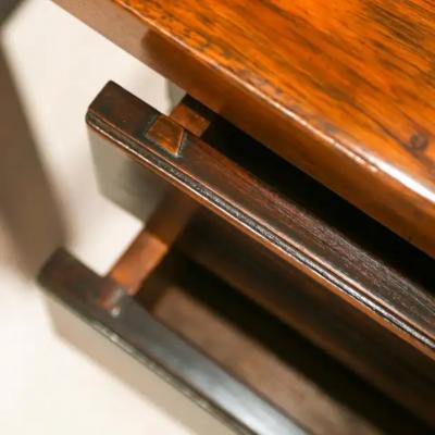 Sergio Rodrigues Brazilian Modern Desk in Hardwood with Floating Drawers Sergio Rodrigues 1960s