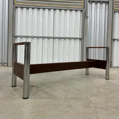 Sergio Rodrigues Brazilian Modern Dining or Conference Table in Hardwood Metal Sergio Rodrigues