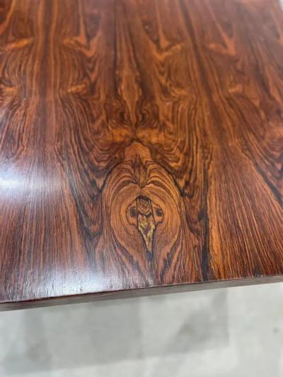 Sergio Rodrigues Brazilian Modern Dining or Conference Table in Hardwood Metal Sergio Rodrigues