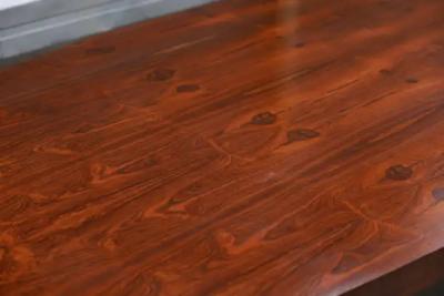 Sergio Rodrigues Brazilian Modern Dining or Conference Table in Hardwood Metal Sergio Rodrigues