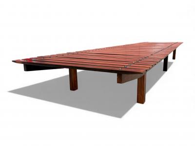 Sergio Rodrigues Brazilian Modern Mucki bench in Rosewood Sergio Rodrigues 1958