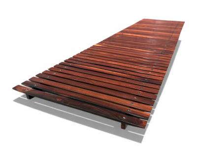 Sergio Rodrigues Brazilian Modern Mucki bench in Rosewood Sergio Rodrigues 1958