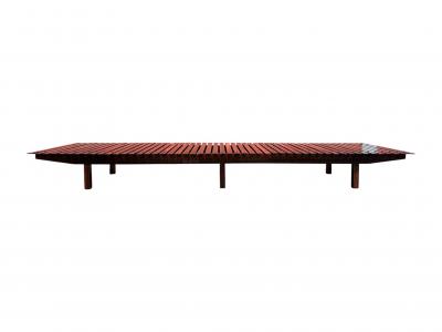Sergio Rodrigues Brazilian Modern Mucki bench in Rosewood Sergio Rodrigues 1958