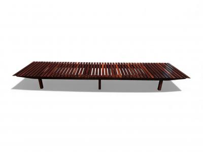 Sergio Rodrigues Brazilian Modern Mucki bench in Rosewood Sergio Rodrigues 1958