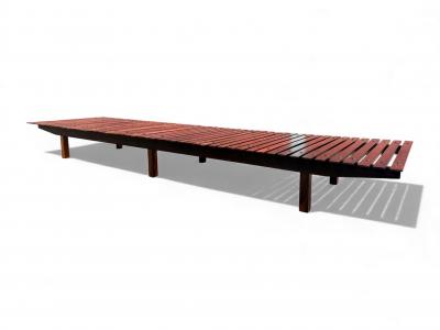 Sergio Rodrigues Brazilian Modern Mucki bench in Rosewood Sergio Rodrigues 1958