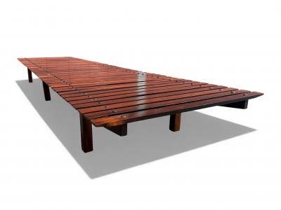 Sergio Rodrigues Brazilian Modern Mucki bench in Rosewood Sergio Rodrigues 1958