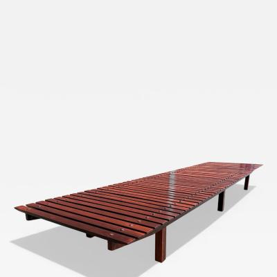 Sergio Rodrigues Brazilian Modern Mucki bench in Rosewood Sergio Rodrigues 1958