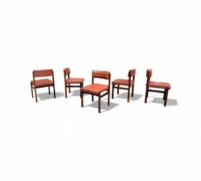Sergio Rodrigues Brazilian Modern Set of 5 Tiao Dining Chairs Sergio Rodrigues 1959