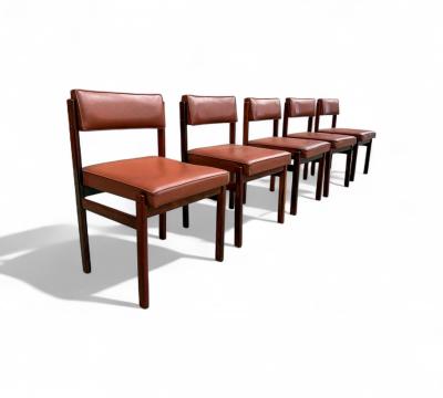 Sergio Rodrigues Brazilian Modern Set of 5 Tiao Dining Chairs Sergio Rodrigues 1959