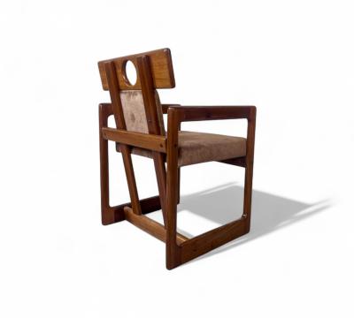 Sergio Rodrigues Cuiaba Dining Chair with Armrests Sergio Rodrigues 1970s