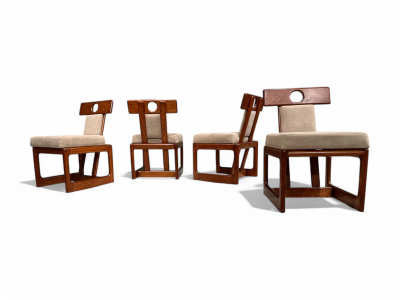 Sergio Rodrigues Cuiaba Dining Set in Hardwood Sergio Rodrigues 1970s Lot 478 479